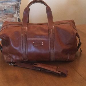 Leather travel bag